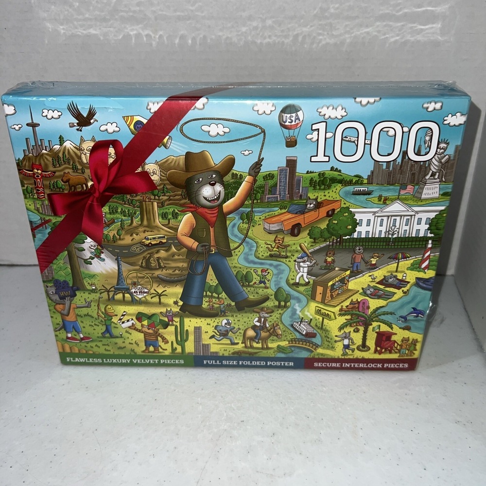 Pawsome America by Gerjato | 1000 Piece Puzzle for Adults, Family and Kids NIP